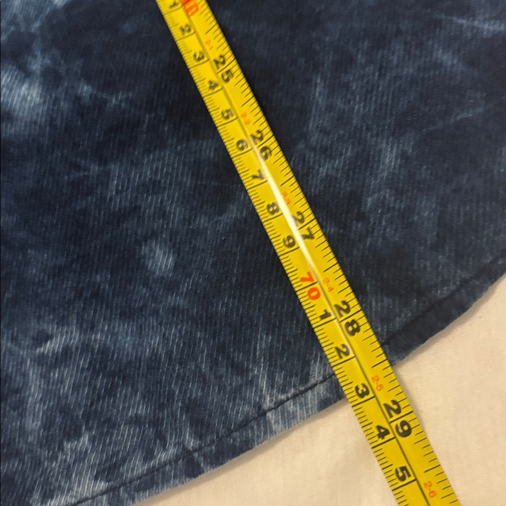 PureJill blue tie dye 100% organic cotton tunic top SZ L oversized casual boho - Picture 7 of 12